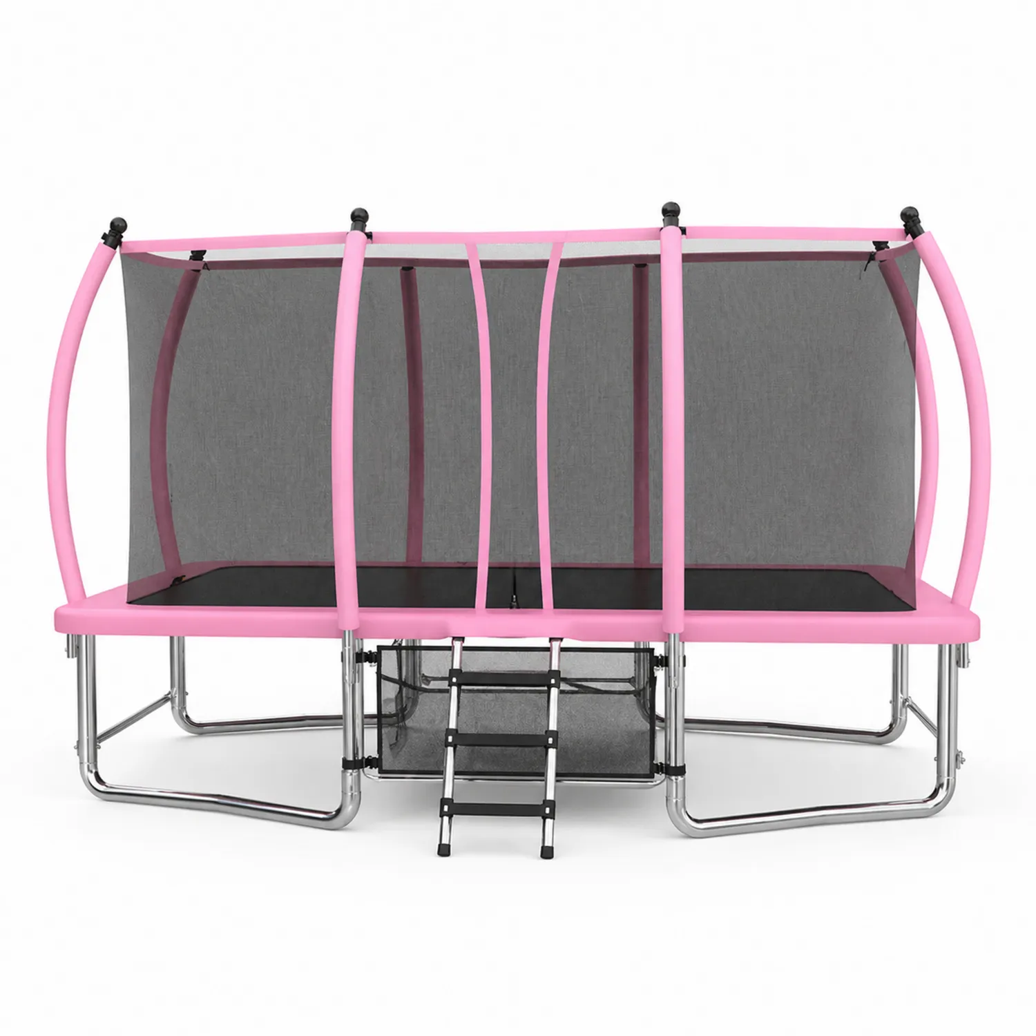 Trampolina stalowa 366x183 cm z siatką i drabinką