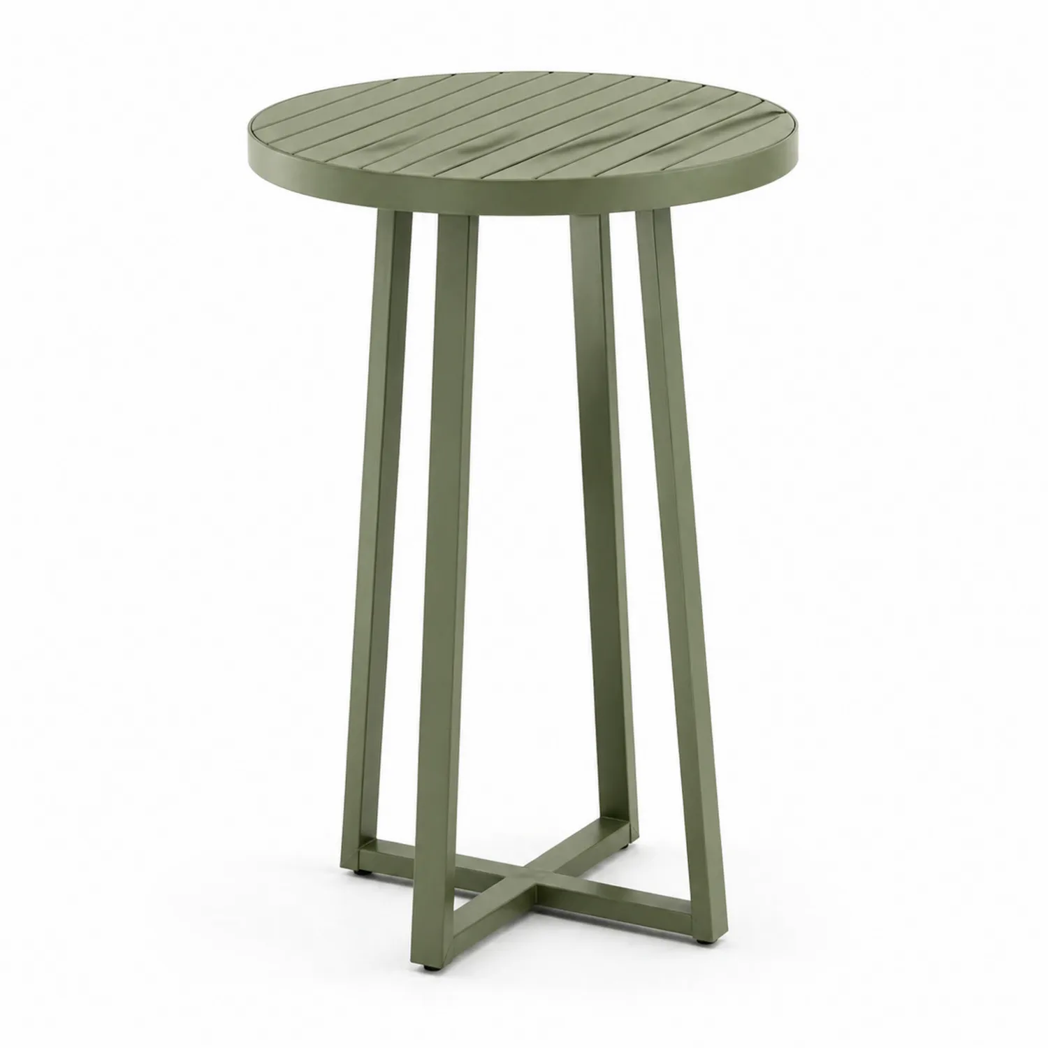Stół barowy okrągły aluminiowy Oliwkowy 100 cm