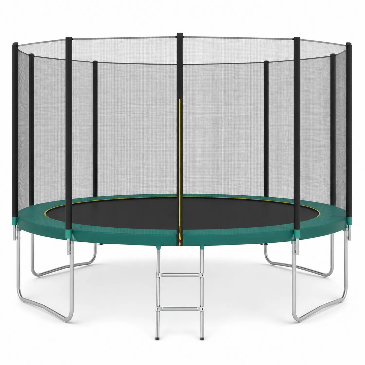 Trampolina Ogrodowa 300 cm z Siatką Galwanizowana Stal Zielona-Eondurable