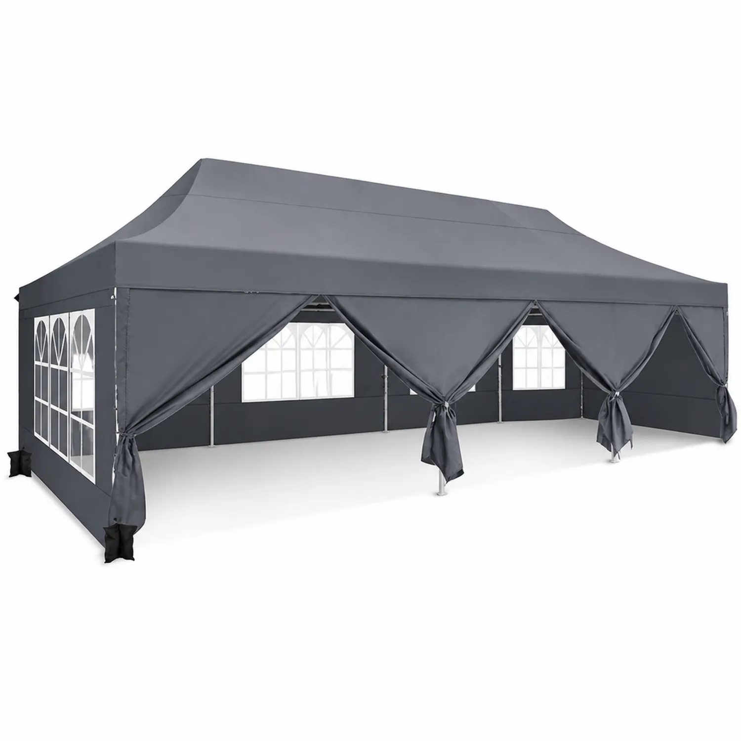 Namiot ogrodowy 6x3 m poliester stal Szary-Eondurable