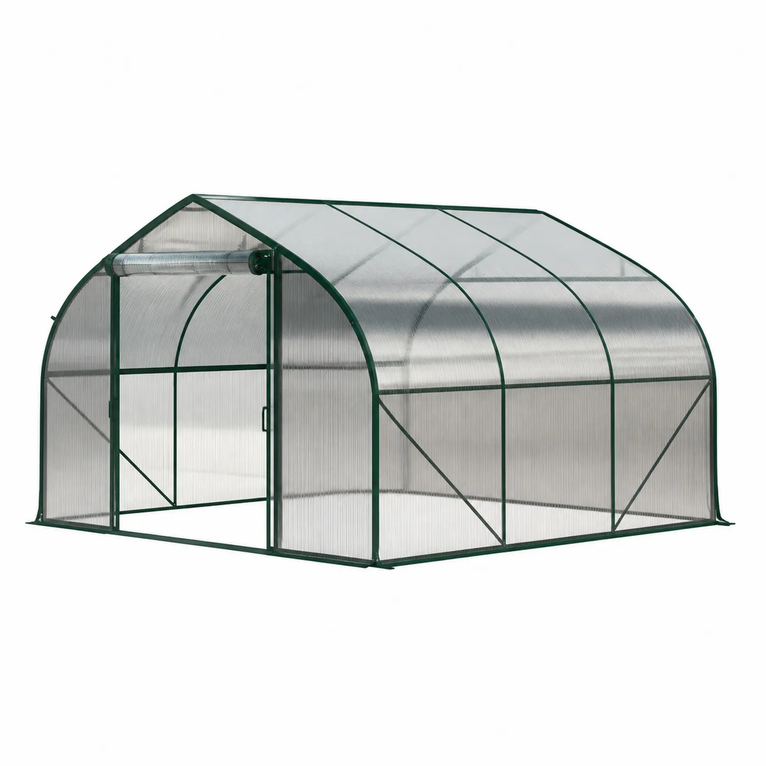 Szklarnia ogrodowa 3x2x2m poliwęglan 4mm stal zielona-Eondurable