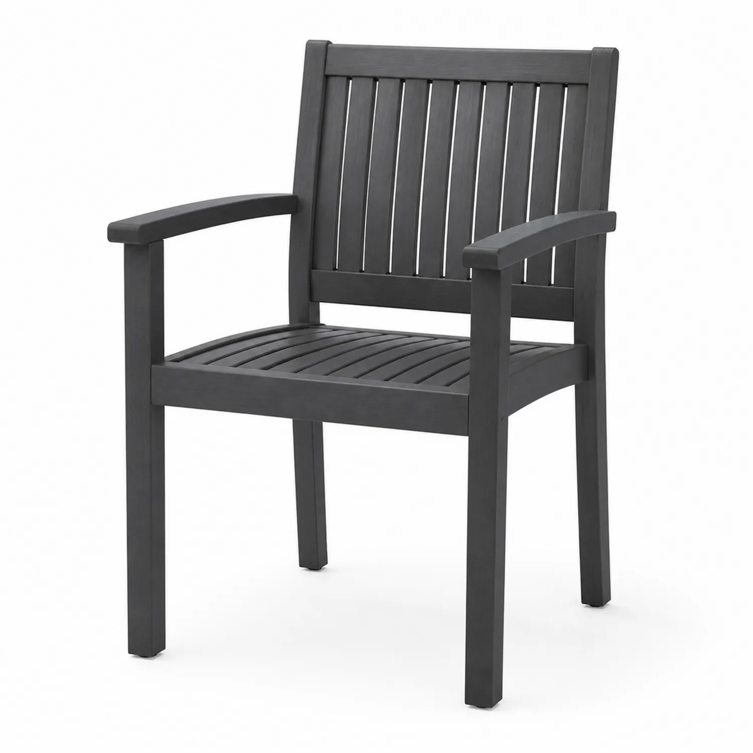 Krzesło z podłokietnikami antracytowe 55cm x 82cm x 61cm-Eondurable