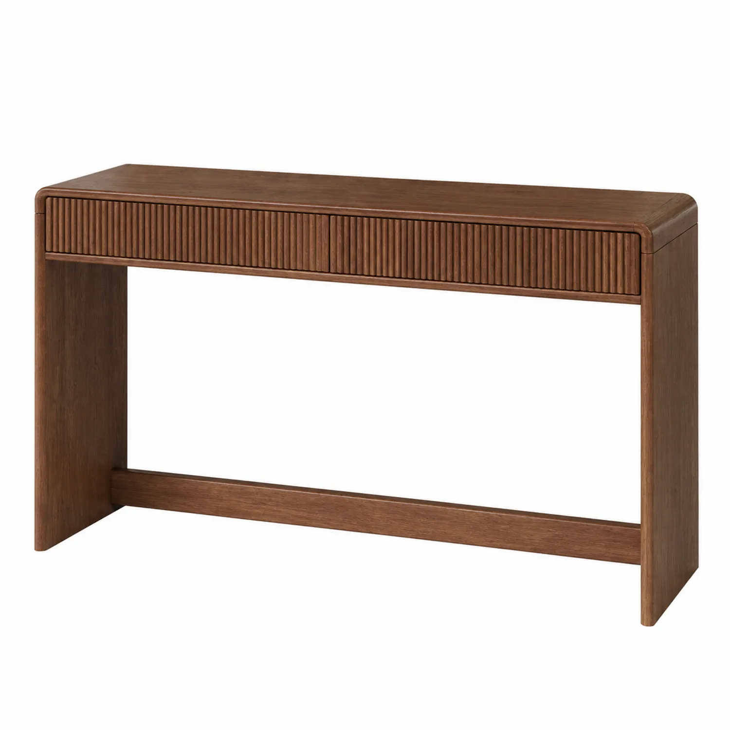 Stół konsolowy drewniany z litego drewna brązowy 120x35x75 cm-Eondurable