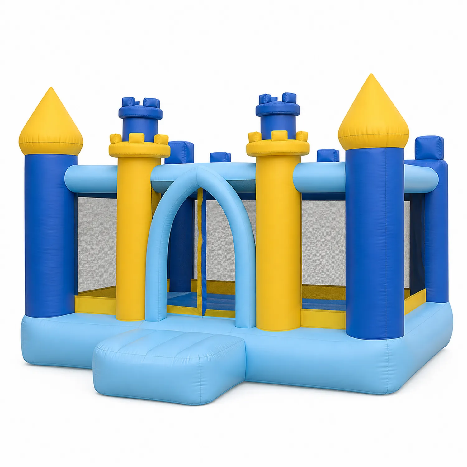 Zamek Dmuchany dla Dzieci PVC 350x300x210 cm Niebiesko-Żółty-Eondurable