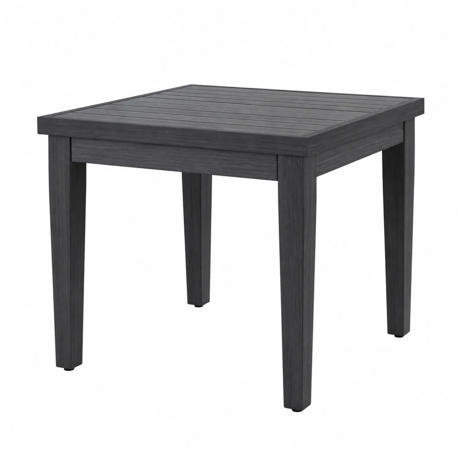 Kwadratowy stolik boczny z drewna dębowego Czarny 60x60x45 cm-Eondurable