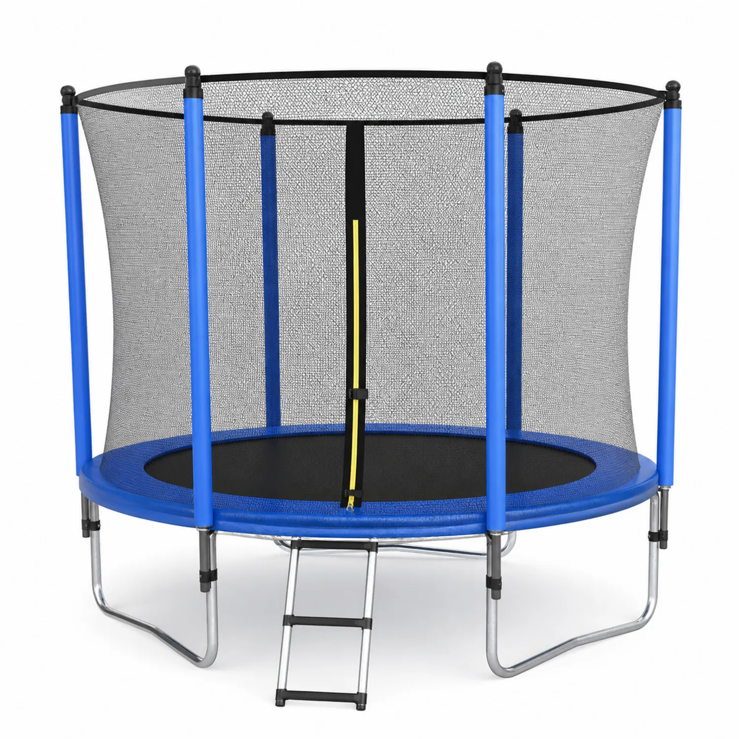 Trampolina Okrągła z Siatką i Drabinką 305 cm Niebieska-Eondurable