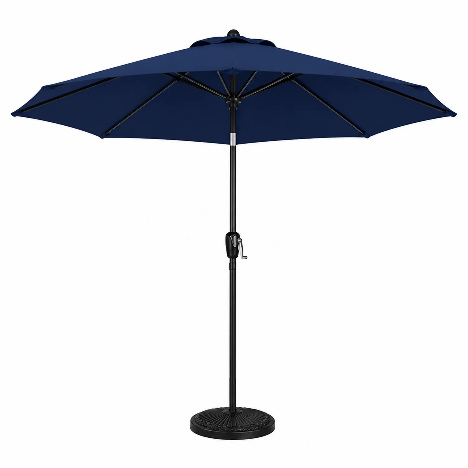 Parasol ogrodowy okrągły 3m granatowy stal-Eondurable