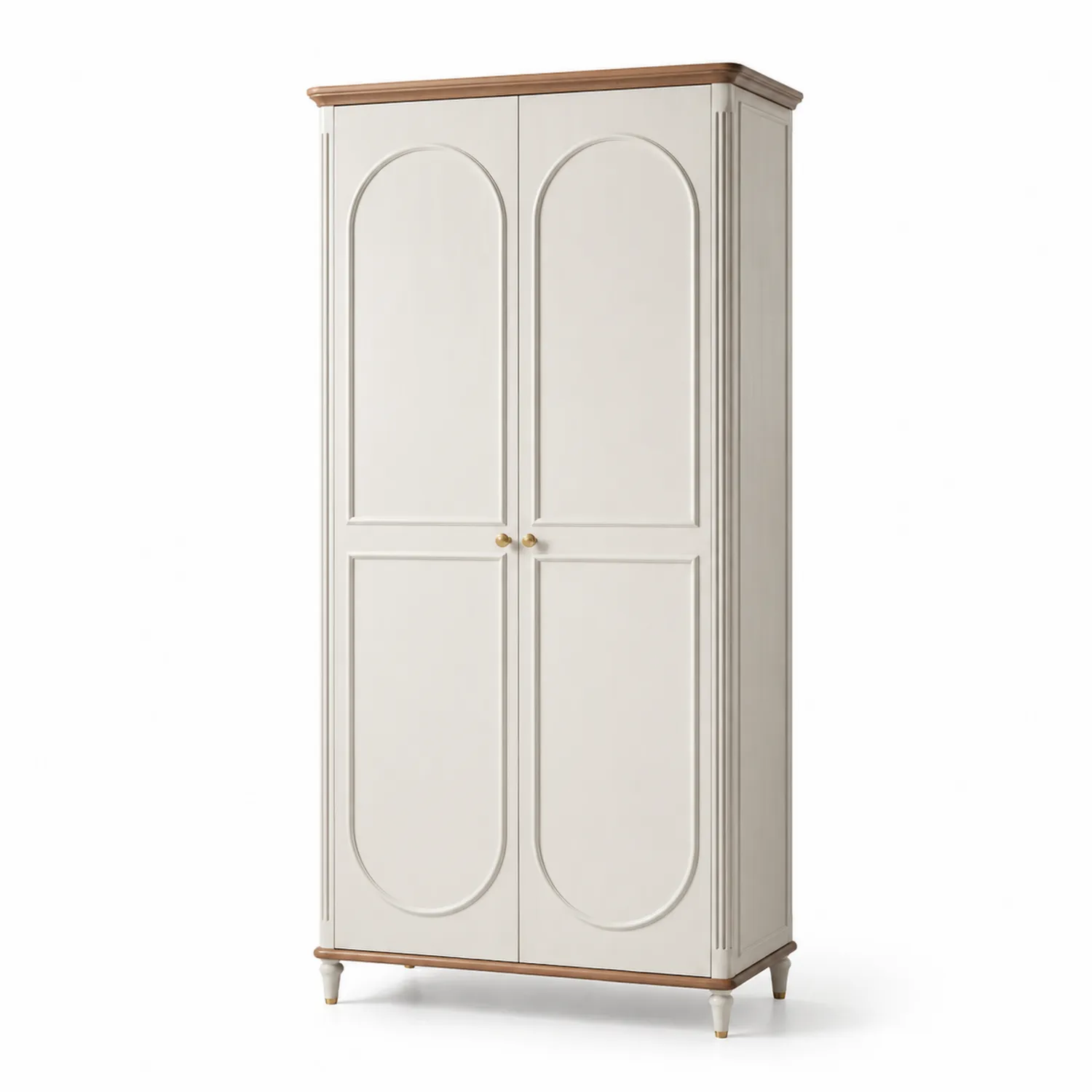 Zweiflügeliger Kleiderschrank MDF Weiß 200cm