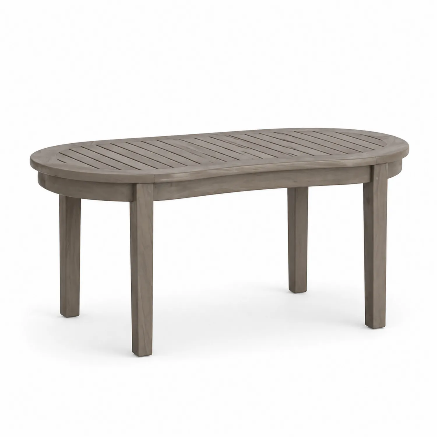 Ovaler Gartentisch Akazienholz Grau