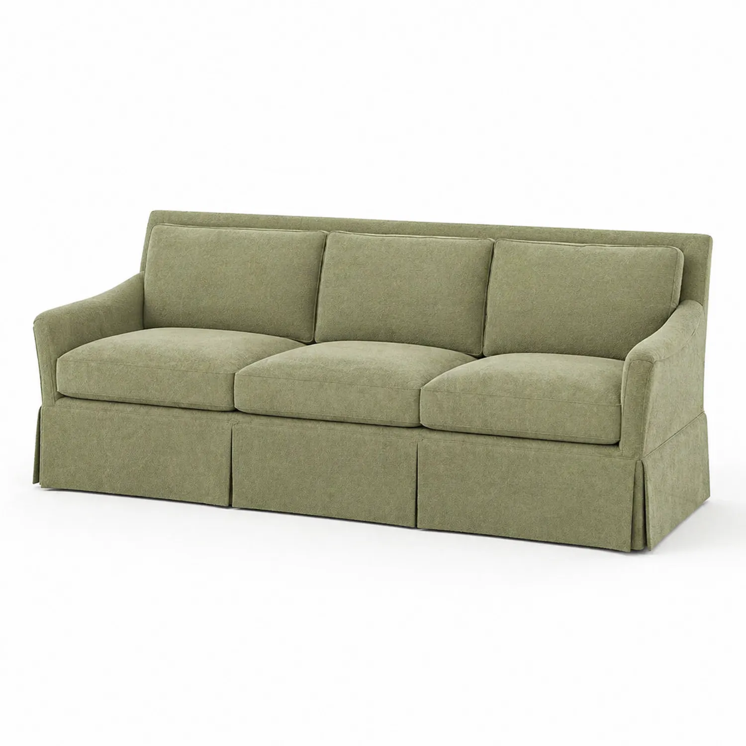 Grünes Sofa aus Holz und Polyester 200cm