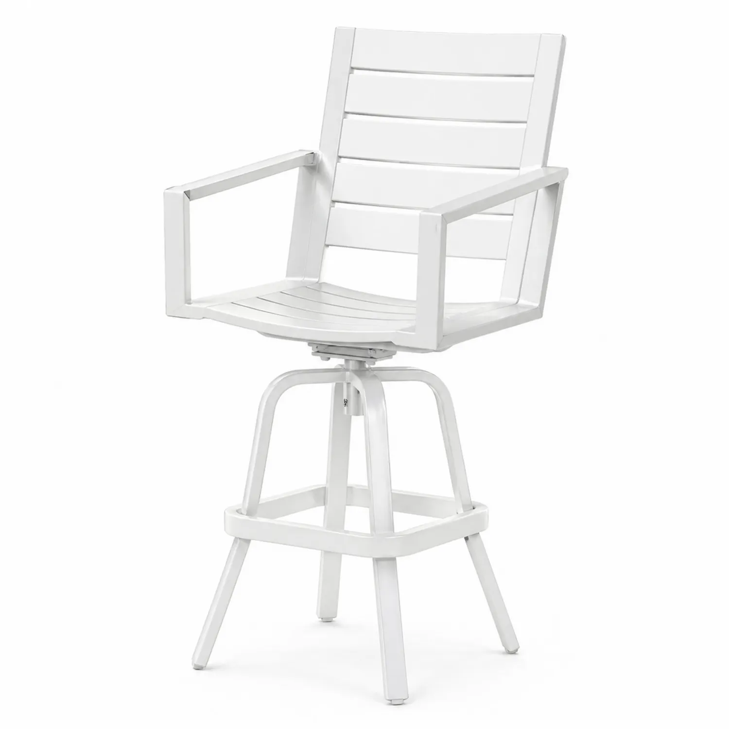 Barhocker Metall Weiß Drehbar