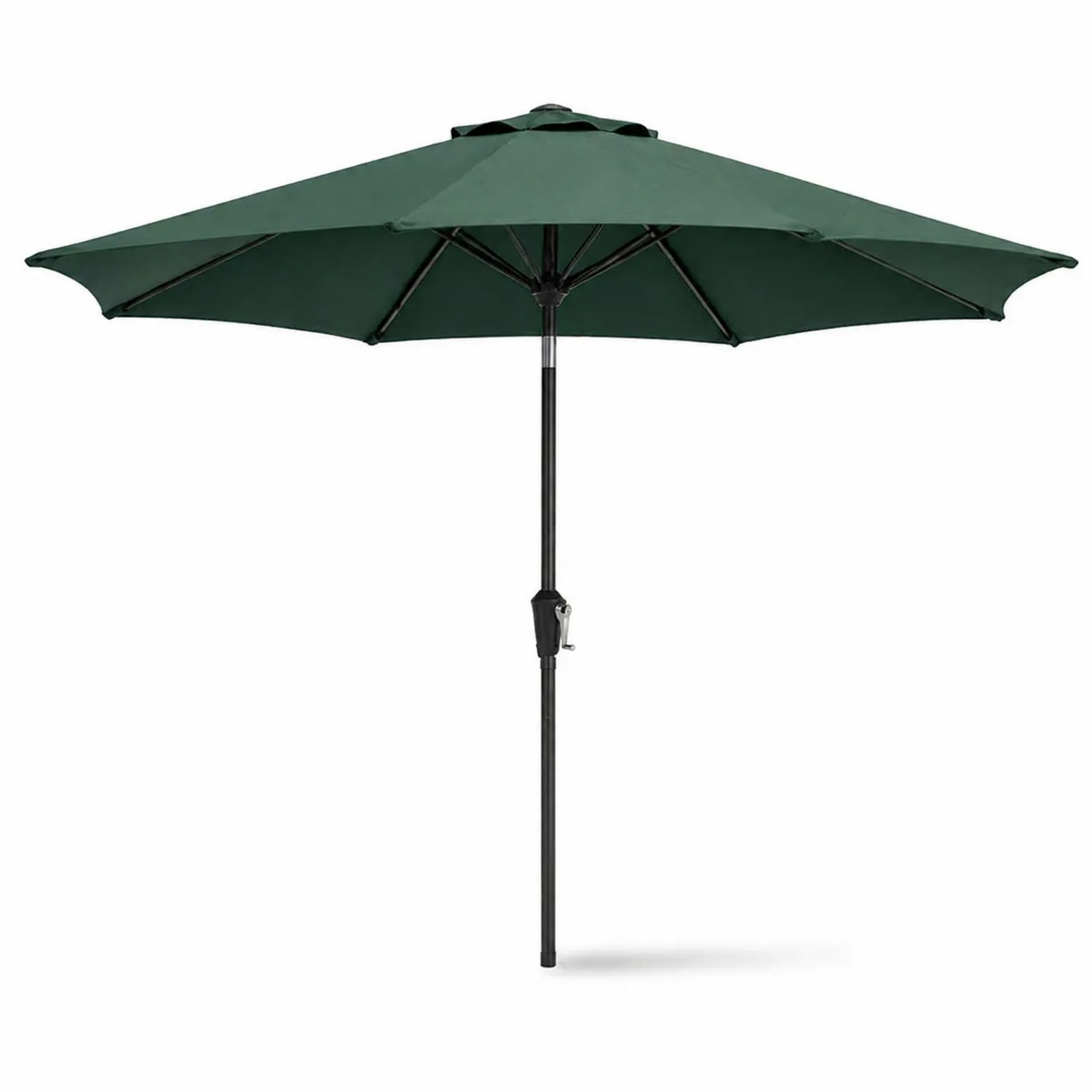 Gartenschirm Stahl Polyester Ø300 cm Dunkelgrün