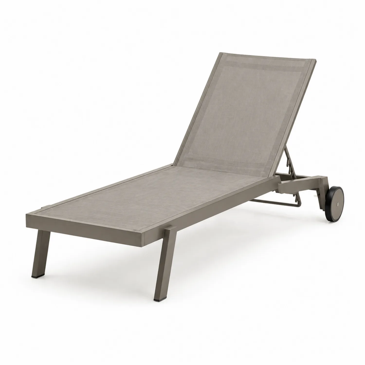 Aluminium Outdoor-Liege verstellbar Textilene Grau