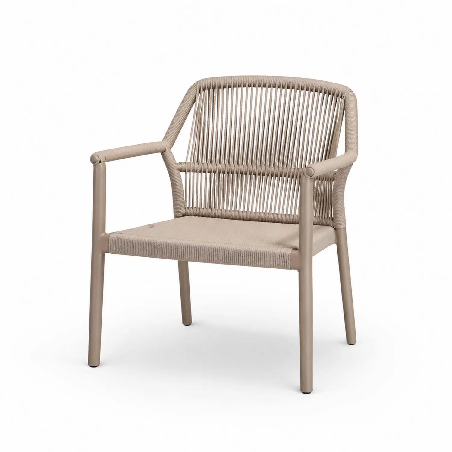 Outdoor-Stuhl Seil Aluminium Beige 80cm