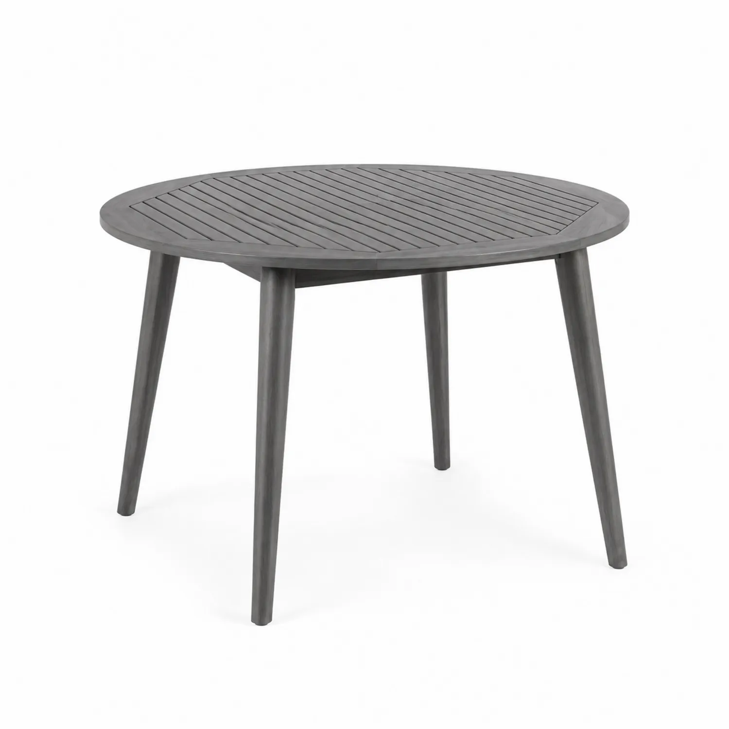 Aluminium Gartentisch Rund Grau Ø 120 cm