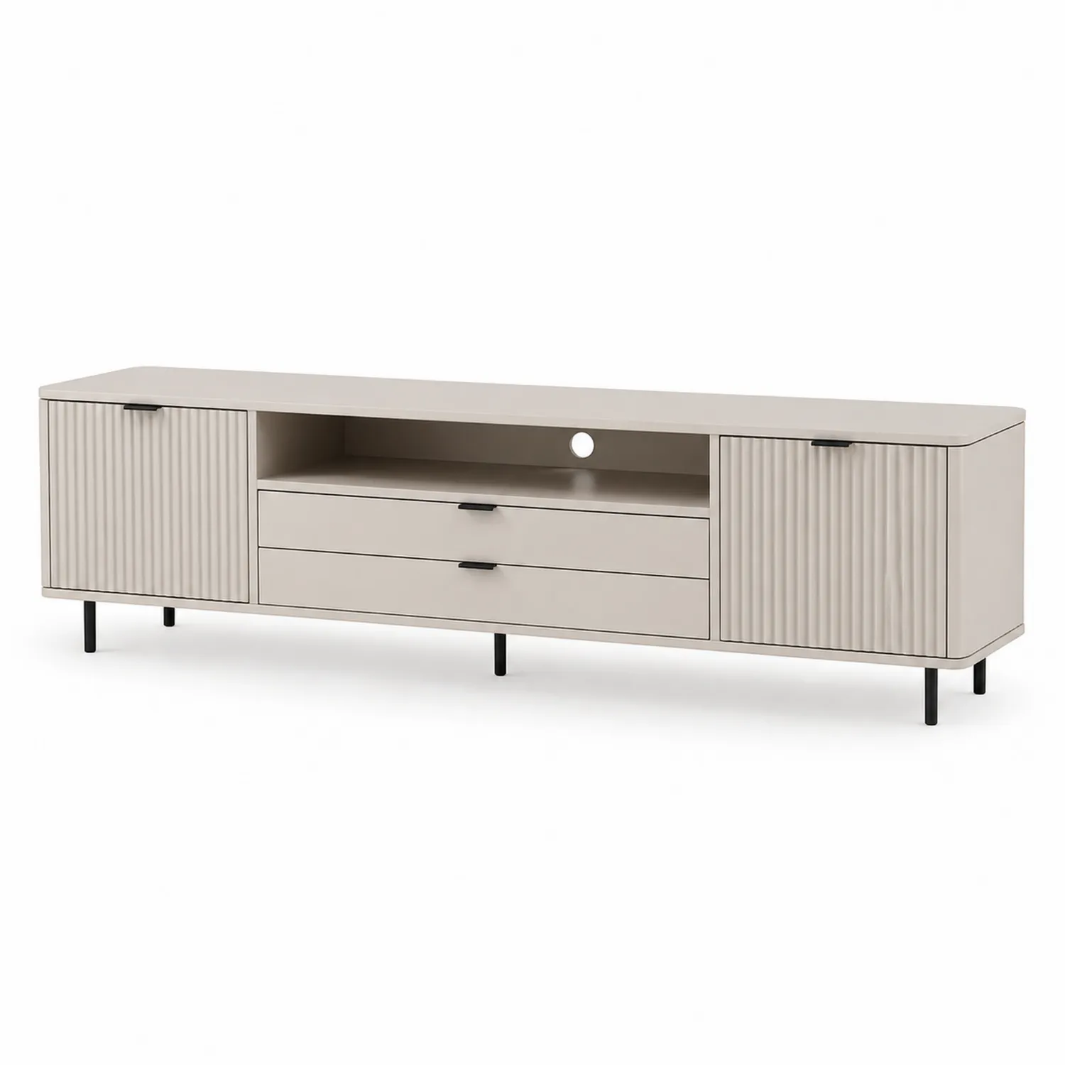 TV-Lowboard Holzwerkstoff 180x40x50 cm Beige