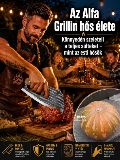 【Szeleteléskor nem fárasztó, csontvágáskor nem remeg】 kézzel kovácsolt kés