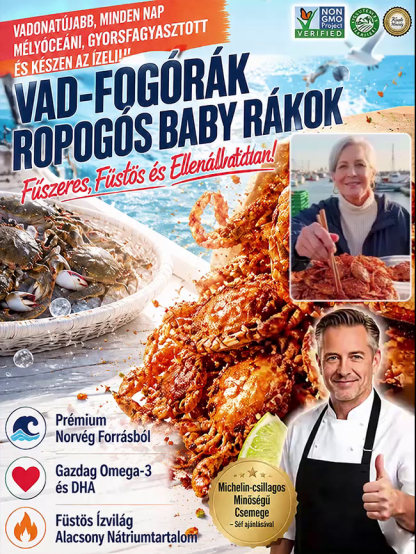 Csípős ropogós kész kisrákok