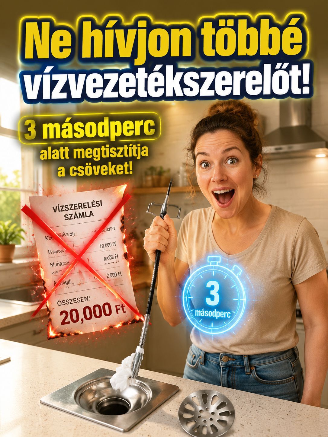 50% Akció👍Azonnali Duguláselhárító Eszköz-Szuper Erős Lefolyótisztító Fogó