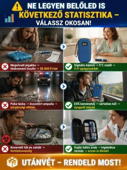 [80% Kedvezmény] Okos Inzulin Hűtő | Pontos Hőmérséklet-Kijelző & Utánvét