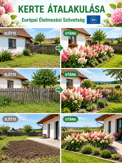 🌸Varázslatos “Eper-Vanília” Bugás Hortenzia | Extrém Fagyálló (-30°C) Kerti Csoda 