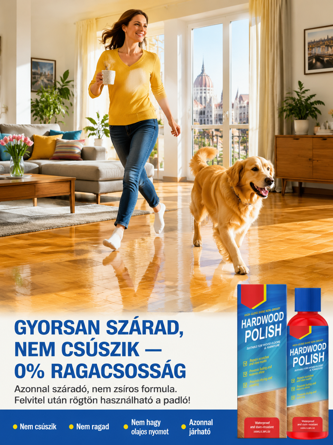 zonnali Karcjavító Fapadló Viasz – Hosszantartó Ragyogás és Védelem Fakó Padlóra