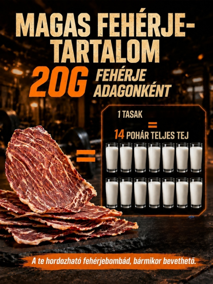 👍Prémium Ropogós Marha Chips (100% Tiszta Izomhús, 0% Cukor) – Energia Bűntudat Nélkül