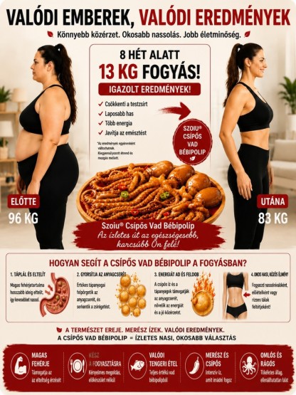 👍Prémium Csípős Vad Bébipolip | Keto-Barát, 0 Cukor & Anyagcsere Pörgető