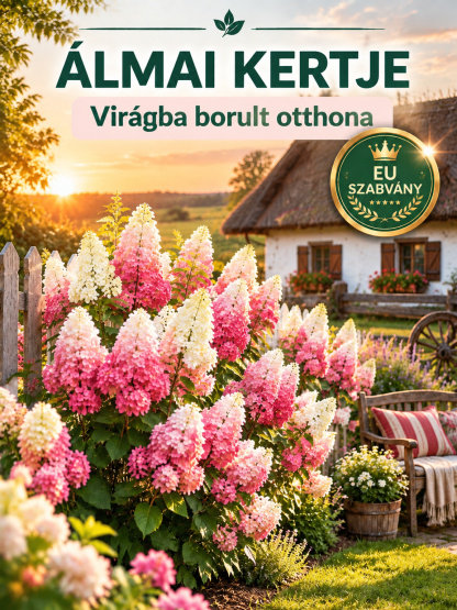 🌸Varázslatos “Eper-Vanília” Bugás Hortenzia | Extrém Fagyálló (-30°C) Kerti Csoda 