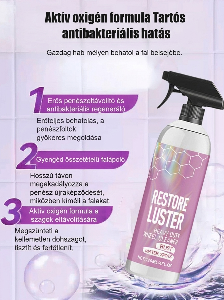 ✨Szupererős Fürdőszobai Tisztítószer - Vízkő és Rozsda Ellen (50% Akció + Ingyenes Szállítás)
