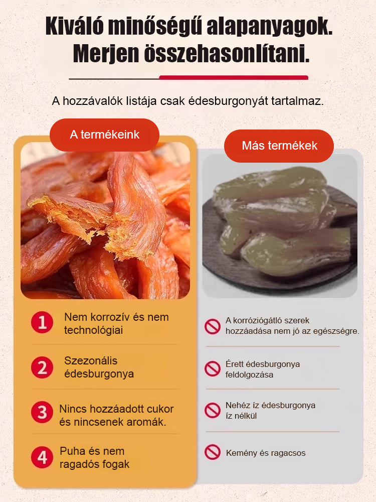 Prémium Cukormentes Édesburgonya Szeletek | Vegán, Természetes Energia | Káliumban Gazdag, Nem Ragadós (-50% Akció)