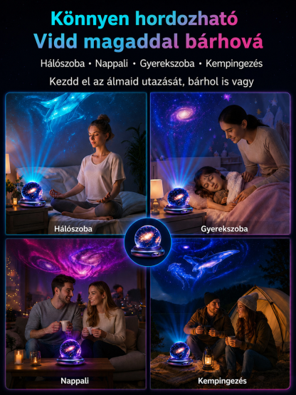 🌌Intelligens 4K Csillagprojektor és Sarki Fény Lámpa - Alvássegítő Galaxis Hatás (Ma -50% Akció)