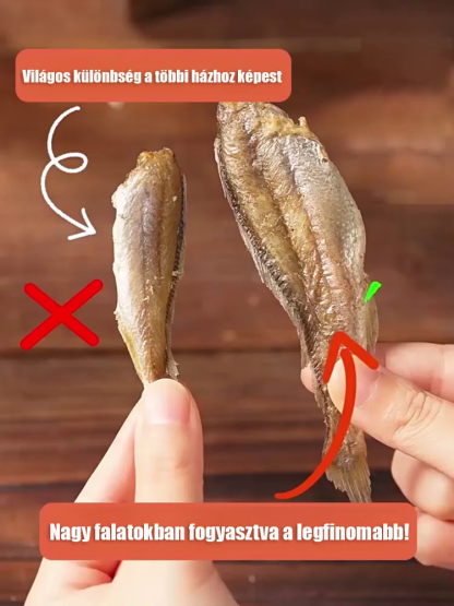 Prémium Szárított Hal – Ropogós Egészséges Snack (Természetes DHA és Kalcium)