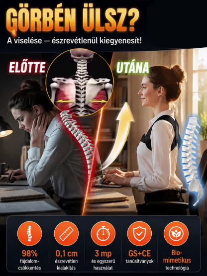 50% Dto👍Prémium Láthatatlan Tartásjavító és Hátmerevítő - 50% Kedvezmény