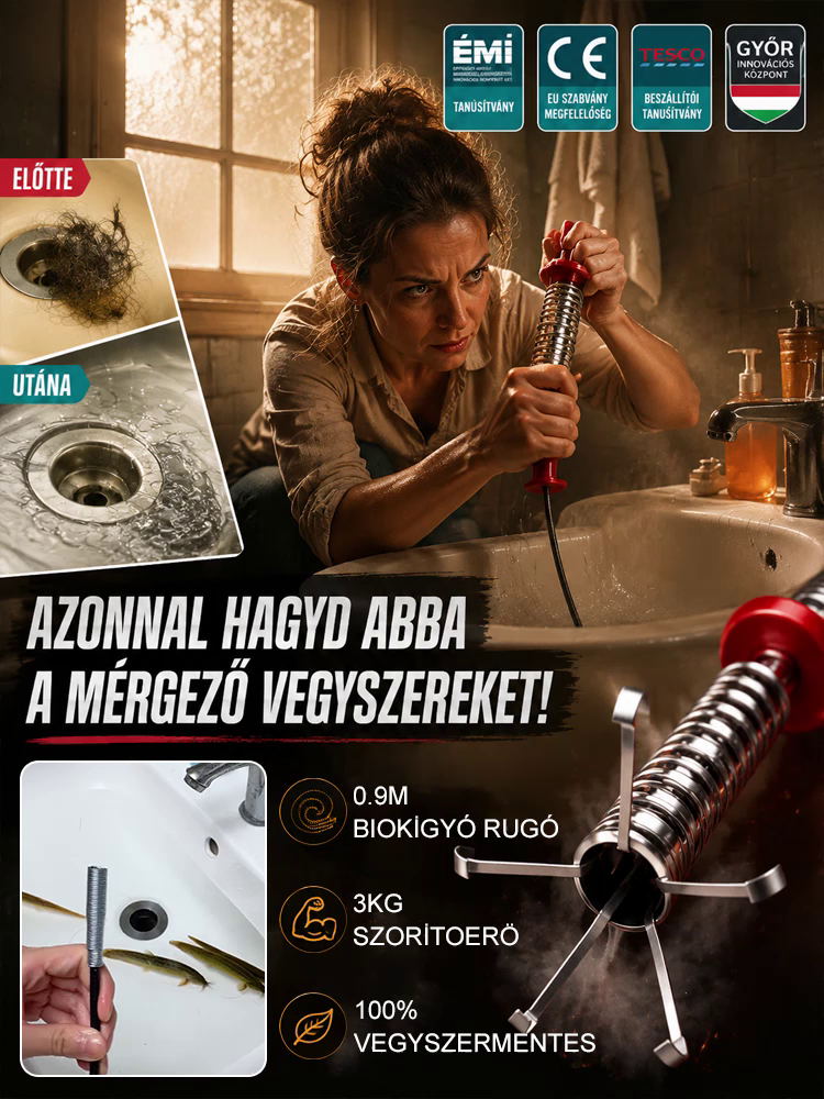 50% Akció👍Azonnali Duguláselhárító Eszköz-Szuper Erős Lefolyótisztító Fogó