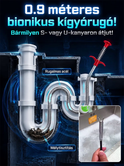 50% Akció👍Azonnali Duguláselhárító Eszköz-Szuper Erős Lefolyótisztító Fogó