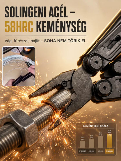 50% Akció👍18 Az 1-ben Hordozható Taktikai Multifunkciós Szerszám –Otthonra És Kempingezéshez