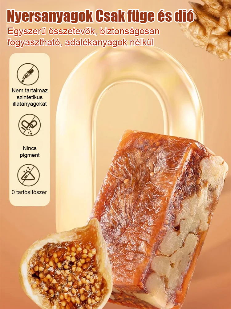 [Akció] 100% Természetes Fügés-Diós Pite | Hozzáadott Cukor Nélküli Egészséges Snack