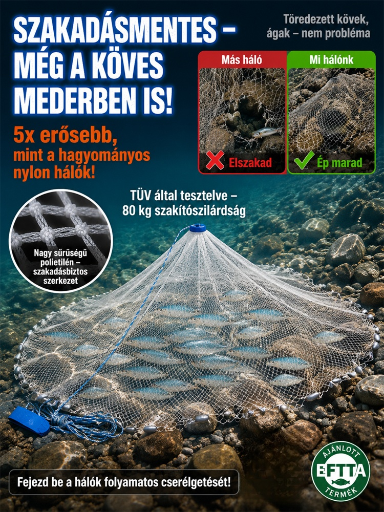 50% Akció👍“Tökéletes Kör” Extra Erős Csali Háló：Egy dobás = Tele vödör!