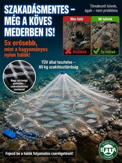 50% Akció👍“Tökéletes Kör” Extra Erős Csali Háló：Egy dobás = Tele vödör!