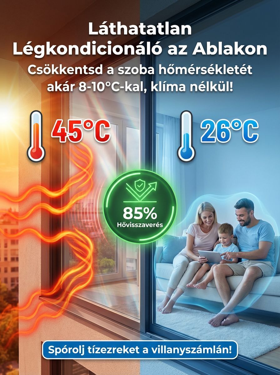 2 az 1-ben Ablakfólia: Extrém Hővédelem és Tökéletes Magánszféra (Utánvétes fizetés)