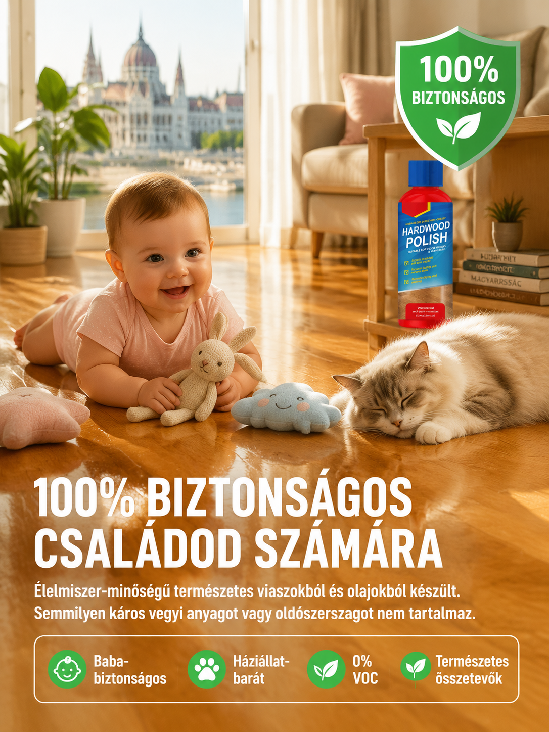 zonnali Karcjavító Fapadló Viasz – Hosszantartó Ragyogás és Védelem Fakó Padlóra