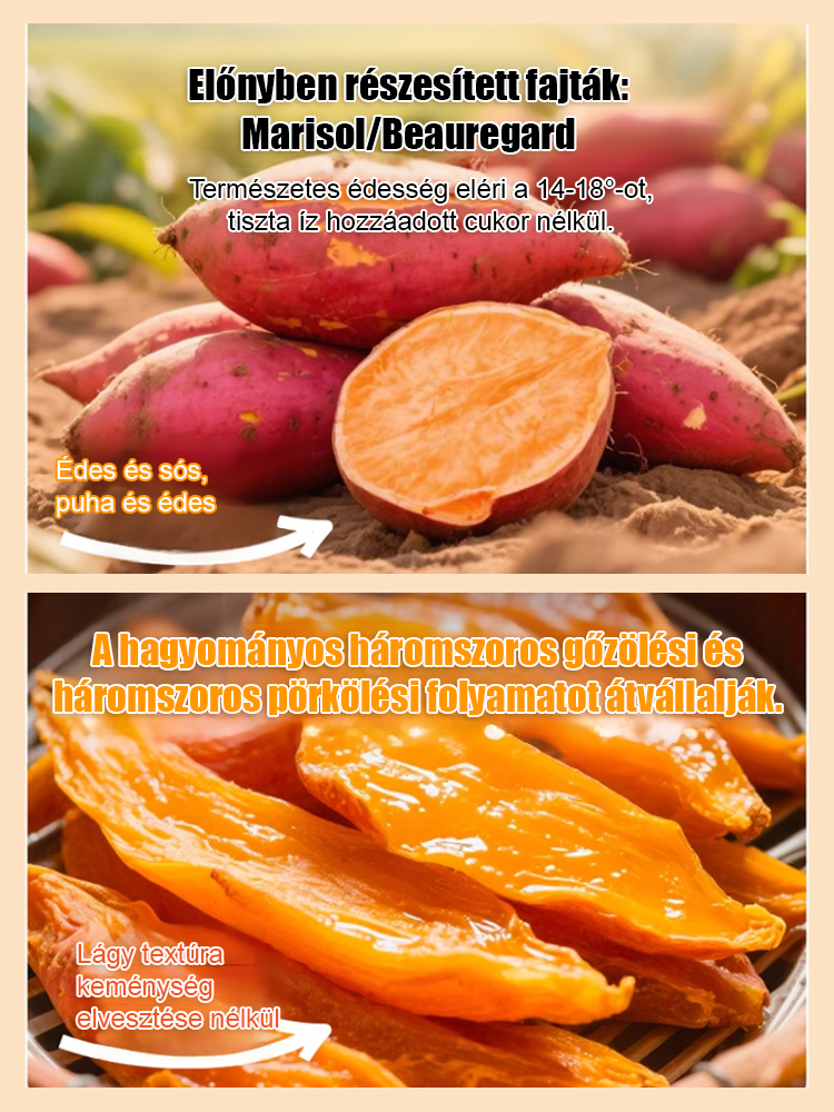 Prémium Cukormentes Édesburgonya Szeletek | Vegán, Természetes Energia | Káliumban Gazdag, Nem Ragadós (-50% Akció)