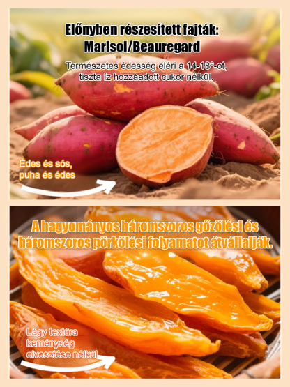 Prémium Cukormentes Édesburgonya Szeletek | Vegán, Természetes Energia | Káliumban Gazdag, Nem Ragadós (-50% Akció)