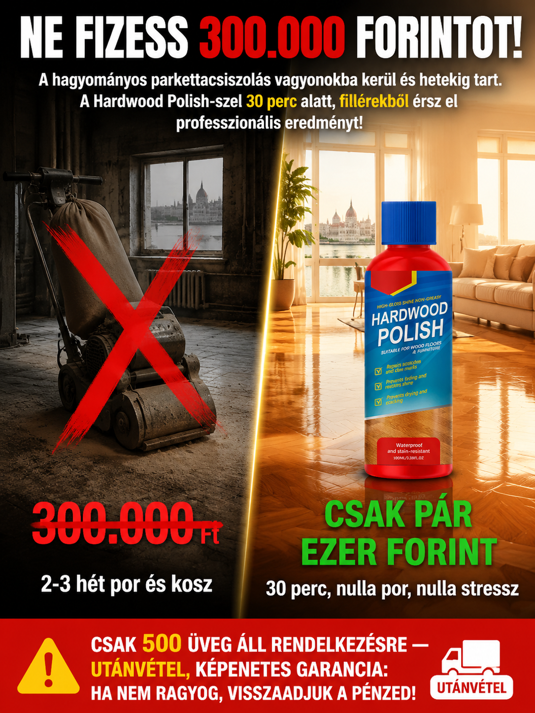 zonnali Karcjavító Fapadló Viasz – Hosszantartó Ragyogás és Védelem Fakó Padlóra