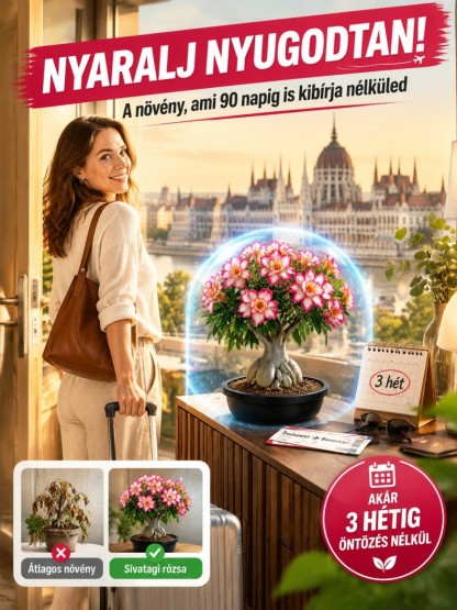 👍Prémium Sivatagi Rózsa Hagyma | 90 Nap Víz Nélkül is Virágzik (-70% Akció)