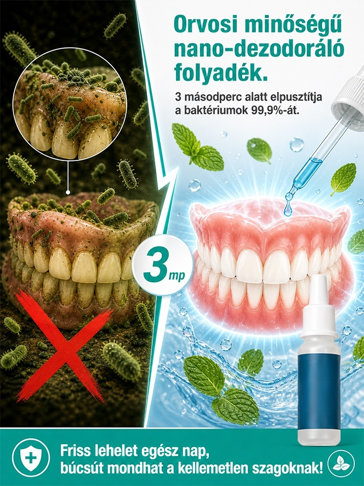[Azonnali Mosoly] Prémium Kényelmes Műfogsor Készlet + Baktériumölő Nano-Dezodoráló | Természetes Hatás