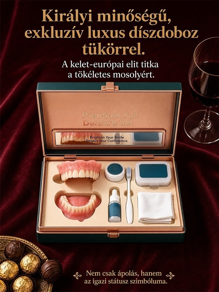 [Azonnali Mosoly] Prémium Kényelmes Műfogsor Készlet + Baktériumölő Nano-Dezodoráló | Természetes Hatás