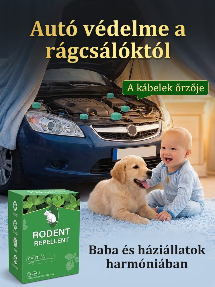 👍Szuper Erős Rágcsálóriasztó Golyók - Nincs Több Elrágott Kábel!