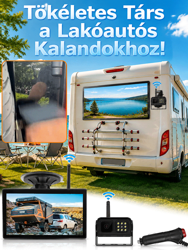  Féláron!👍Mágneses HD Vezeték Nélküli Tolatókamera | Vízálló, Éjjellátó & 3 Perc Alatt Kábel Nélkül